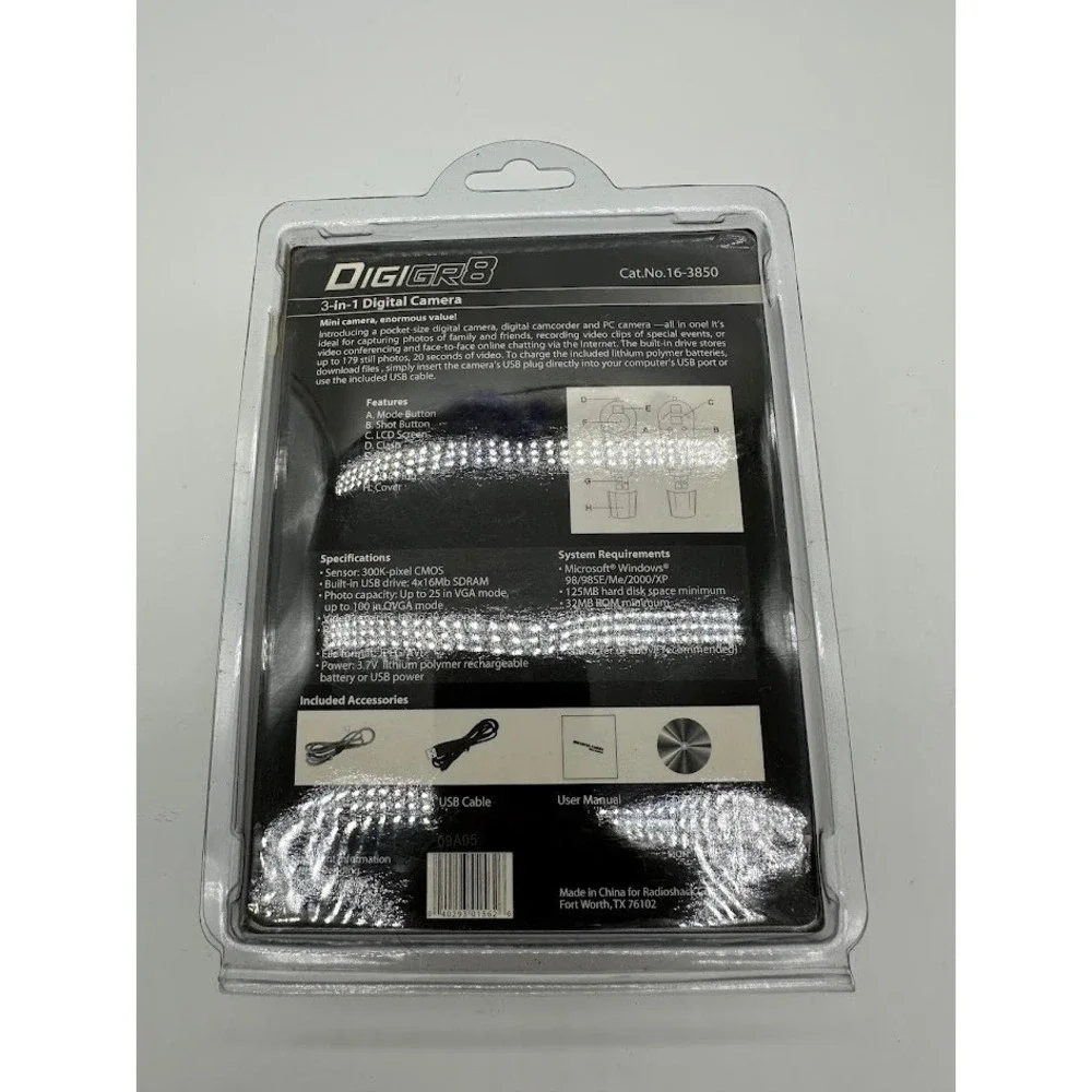 DigiGr8 3-in-1 Digital Camera Camcorder PC Webcam Y2K Retro Tech 16-3850 New